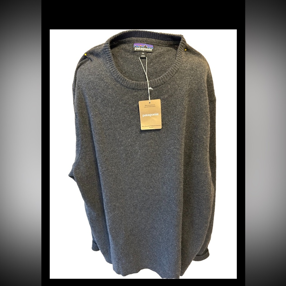 Patagonia Men's Recycled Cashmere Crewneck Sweater NWT Gray XXL
